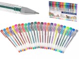 Set 25 piese, Pixuri cu gel multicolor cu sclipici (glitter) AVX-KX5555