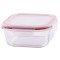 Recipient pentru alimente, BSG1, 0750 ml, 15x15x6 cm, patrat, sticla borosilicata/PP, Clip, MagicHome GartenVIP DiyLine