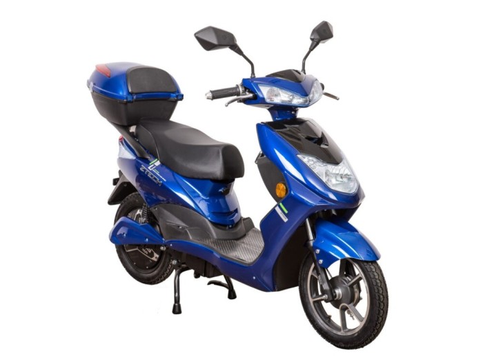Scuter electric ZT-27-C-GRAPHENE Warrior EEC, motor 900W, baterie 48V 22Ah GRAPHENE, viteza 25km/h, autonomie 60km, nu necesita permis - Albastru