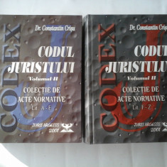 CODUL JURISTULUI ( 2 VOL ) - DR. CONSTANTIN CRISU