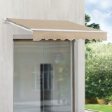 Paravan solar Bitonto 300 x 250 cm bej unghi inclinare reglabil [en.casa] HausGarden Leisure, [en.casa]