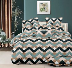 Set lenjerie pat dublu lux din microsatin