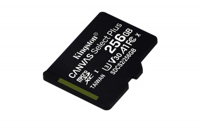 CARD MicroSD KINGSTON, 256 GB, microSDXC, clasa 10, standard UHS-I U3, &amp;quot;SDCS2/256GBSP&amp;quot; (timbru verde 0.03 lei) foto