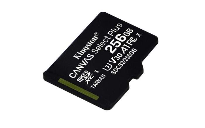 CARD MicroSD KINGSTON, 256 GB, microSDXC, clasa 10, standard UHS-I U3, &amp;quot;SDCS2/256GBSP&amp;quot; (timbru verde 0.03 lei)