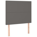 Cumpara ieftin Tablie de pat gri 100x5x118/128 cm piele ecologica