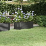 vidaXL Strat &icirc;nălțat grădină 114x40x36 cm oțel vopsit electrostatic