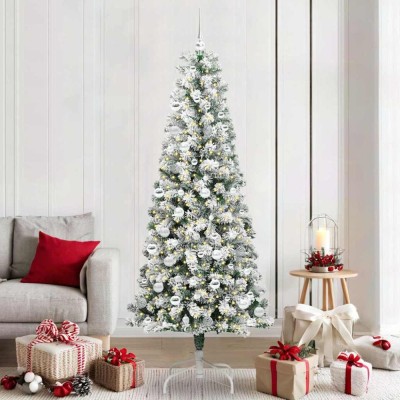 vidaXL Brad de Crăciun artificial cu ramuri articulare 210 cm PVC 3395609 foto