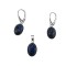 Set argint cu lapis lazuli oval 14x10 MM