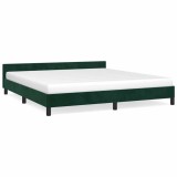 Cumpara ieftin Cadru de pat fara saltea, verde inchis, 160x200 cm, catifea