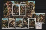 Gibraltar păsări bufnițe Mi. 1975-1979 MNH**