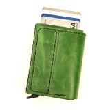 Cumpara ieftin Portofel din piele naturala, personalizabil, Zeno, verde, protectie RFID