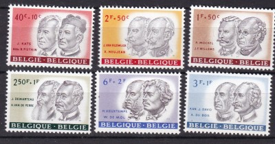 Belgia 1961 personalitati MI 1236-1241 MNH foto