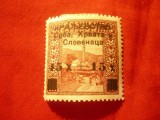 Timbru Serbia 1919 supratipar Regat Serbia Kroatia ,Slovenia ,val.45+15h ,sarn.