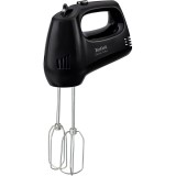 Mixer de mana Quick Mix HT310838, 300 W, 5 viteze, functie Turbo, teluri si carlige metalice, negru, Tefal