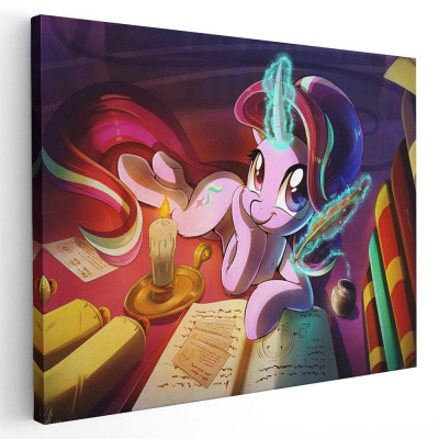 Tablou afis Micul Meu Ponei My Little Pony desene animate 2219 Tablou canvas pe panza CU RAMA 50x70 cm foto