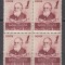 ROMANIA 1952 LP 322 ZILELE MEDICALE ROMANO-SOVIETICE PAVLOV BLOC DE 4 TIMBRE MNH