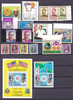 Liberia 1962-1976 personalitati MNH foto