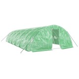 Cumpara ieftin Sera cu cadru din otel, verde, 60 m&sup2;, 12x5x2,3 m