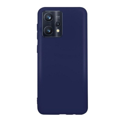 Husa compatibila cu realme 9 pro plus, matte efect, camera ultra safe, htpmag, albastru foto