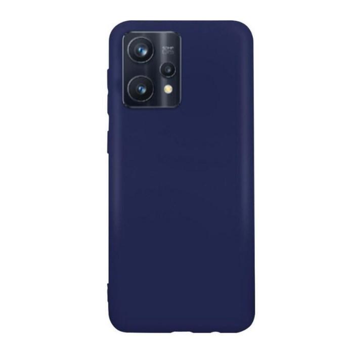 Husa compatibila cu realme 9 pro plus, matte efect, camera ultra safe, htpmag, albastru