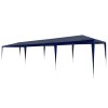 Cort Petrecere/Gradina vidaXL 3 x 9 m, Albastru, PE, Impermeabil, Protectie UV, Cadru Otel, Pavilion Exterior
