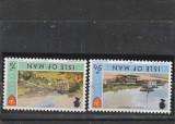 Isle of Man 1975 , Peisaje , serie 2 valori dantelate , MNH , Mi.58-59