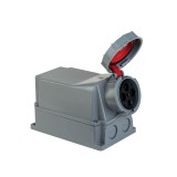 Priza trifazica aplicata 4 poli 125A 3P+E 6h CEE 380V IP67, METE