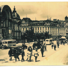 4367 - BUCURESTI, Victoriei street, Romania - old postcard, real PHOTO - unused