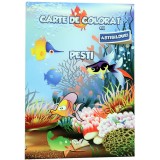 Carte de colorat cu abtibilduri - Pesti |