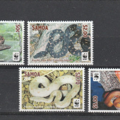 Samoa 2015-Fauna,WWF,Reptile,Serpi,serie 4 val.,Partea I,MNH,Mi.1218-1221
