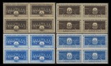 1958 Romania - Set 4 blocuri diferite x 4 vignete mari Al III-lea Congres COOP