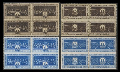 1958 Romania - Set 4 blocuri diferite x 4 vignete mari Al III-lea Congres COOP foto