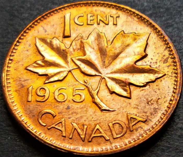 Moneda 1 CENT - CANADA, anul 1965 *cod 688 B = A.UNC