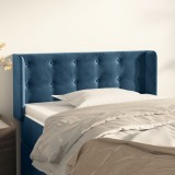 VidaXL Tăblie pat cu aripioare albastru &icirc;nchis 93x16x78/88 cm catifea