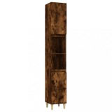 Cumpara ieftin Dulap de baie, stejar afumat, 30x30x190 cm, lemn prelucrat