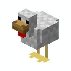 Figurina din lemn Gaina Minecraft foto
