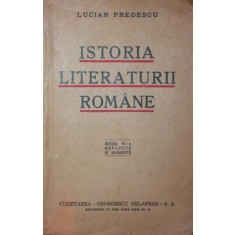 ISTORIA LITERATURII ROMANE