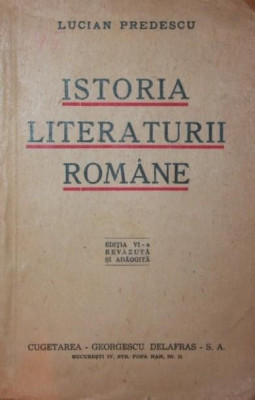 ISTORIA LITERATURII ROMANE foto
