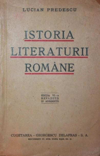 ISTORIA LITERATURII ROMANE