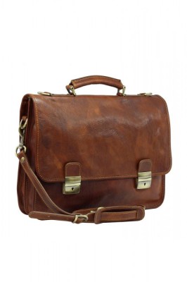 Geant barbati din piele naturala, util land fashion, coniac, S119A foto
