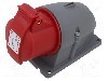 Conector alimentare AC, IEC 60309, IP44, 16A, 415V AC, 4 pini, AMPHENOL - 2CMA193106R1000