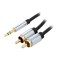 Cablu audio Jack 3.5 mm - 2x RCA 3m ecranat aurit VENTION BCFBI