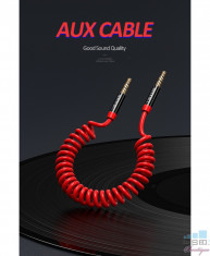 Cablu Audio USAMS US-SJ256 AUX Jack 3.5mm la Jack 3.5mm, Rosu foto