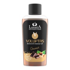Gel pentru masaj LUXURIA Voluptas Choconut, cu efect de &icirc;ncălzire, aromă naturală de ciocolată cu alune de pădure, 100 ml