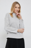 Cumpara ieftin United Colors of Benetton pulover femei, culoarea gri, light
