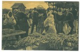 4846 - MARKET, Ethnic, Romania - old postcard - unused, Necirculata, Printata