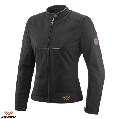 Geaca (jacheta) femei pentru scuter - motocicleta Urban/Heritage Ixon vara model Cornet WP LS culoare: negru/maro Negru/maro L foto