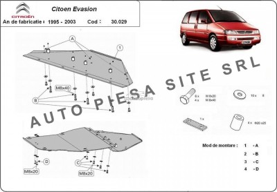 Scut metalic motor Citroen Evasion fabricat in perioada 1995 - 2003 APS-30,029 foto