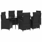 vidaXL Set masă de canapea 7 pcs Rattan PE și oțel acoperit cu pulbere 3422461