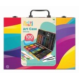 HAPPI HOBBI ART CASE SET DE DESEN DELUXE CU 100 DE ACCESORII CURCUBEU